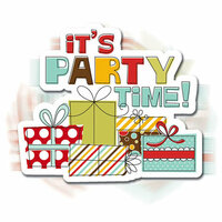 Imaginisce - Birthday Bash Collection - 3 Dimensional Springing Stickers with Glossy Accents - It's Party Time, CLEARANCE