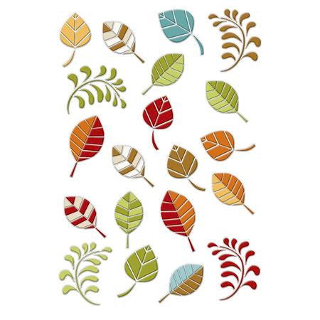 Imaginisce - Apple Cider Collection - Mosaic Stickers - Falling Leaves, CLEARANCE