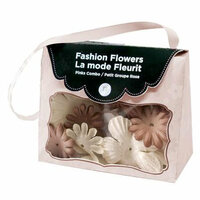 Imaginisce - Fashion Flowers Collection - Fabric Flowers - Neutrals, CLEARANCE