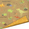 Imaginisce - Dinosaur Roar Collection - 12 x 12 Double Sided Paper with Varnish Accents - Stomping Ground, CLEARANCE