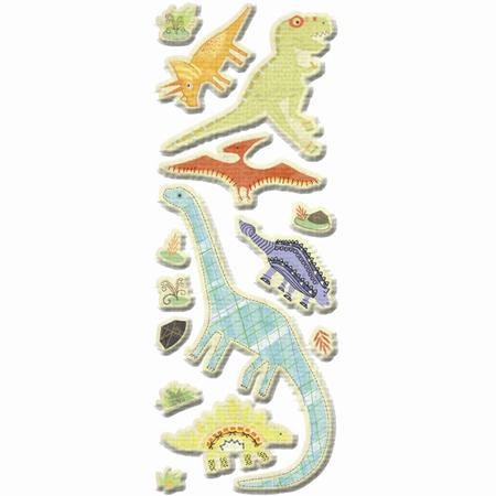 Imaginisce - Dinosaur Roar Collection - Denim Stickers - Dino, CLEARANCE