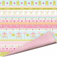 Imaginisce - Enchanted Collection - 12 x 12 Double Sided Paper with Glossy Accents - Princess Promenade