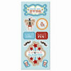 Imaginisce - Animal Crackers Collection - Chipboard Stickers with Glossy Accents - Ladies and Gentlemen!