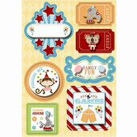 Imaginisce - Animal Crackers Collection - Stickers Stackers - 3 Dimensional Stickers with Glossy Accents - Fun and Games