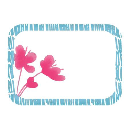 Imaginisce - Garden Party Collection - Snag 'em Acrylic Stamps - Flower Frame
