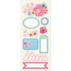 Imaginisce - Garden Party Collection - Chipboard Stickers with Glossy Accents - May Flowers