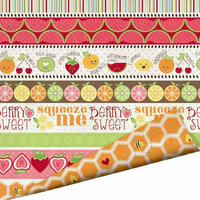 Imaginisce - Berrylicious Collection - 12 x 12 Double Sided Paper with Glossy Accents - Sweet Summer Garden