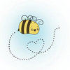 Imaginisce - Berrylicious Collection - Snag 'em Acrylic Stamps - Bee
