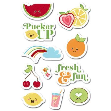 Imaginisce - Berrylicious Collection - Canvas Stickers - Pucker Up