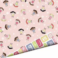Imaginisce - Little Cutie Collection - 12 x 12 Double Sided Paper with Glossy Accents - Baby Doll