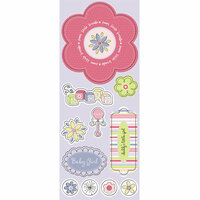 Imaginisce - Little Cutie Collection - Chipboard Stickers with Glossy Accents - Daddy's Little Girl