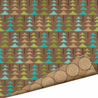 Imaginisce - Happy Camper Collection - 12 x 12 Double Sided Paper with Glossy Accents - Tree Hugger