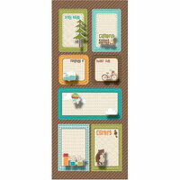 Imaginisce - Happy Camper Collection - Sticker Stackers - 3 Dimensional Stickers with Glossy Accents - Story Telling