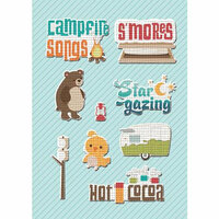 Imaginisce - Happy Camper Collection - Canvas Stickers - S'more