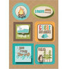 Imaginisce - Happy Camper Collection - Sticker Stackers - 3 Dimensional Stickers with Glossy Accents - Roughing It