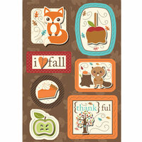 Imaginisce - Happy Harvest Collection - Sticker Stacker - 3 Dimensional Stickers with Glossy Accents - Pile on the Fun