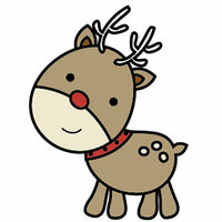 Imaginisce - Santa's Little Helper Collection - Christmas - Snag 'em Acrylic Stamps - Reindeer