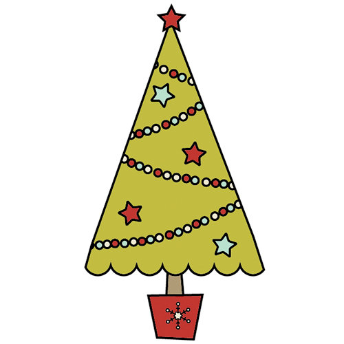 Imaginisce - Santa's Little Helper Collection - Christmas - Snag 'em Acrylic Stamps - Christmas Tree