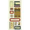 Imaginisce - Bon Voyage Collection - Chipboard Stickers with Glossy Accents - Travel the World