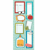 Imaginisce - Geek is Chic Collection - Sticker Stacker - 3 Dimensional Stickers with Glossy Accents - A to Z Notes