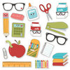Imaginisce - Geek is Chic Collection - Die Cut Cardstock Pieces with Glossy Accents - Class Act Icon