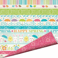 Imaginisce - Hippity Hop Collection - 12 x 12 Double Sided Paper with Glossy Accents - Happy Spring