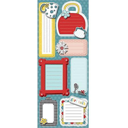 Imaginisce - Sole Sisters Collection - Sticker Stacker - 3 Dimensional Stickers with Glossy Accents - Girly Girl