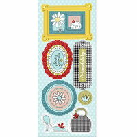Imaginisce - Sole Sisters Collection - Chipboard Stickers with Glossy Accents - Note-orious