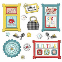 Imaginisce - Sole Sisters Collection - Die Cut Cardstock Pieces with Glossy Accents - Girl
