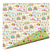 Imaginisce - Makin' Waves Collection - 12 x 12 Double Sided Paper with Glossy Accents - Hot! Hot! Hot!