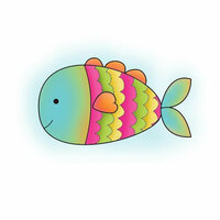Imaginisce - Makin' Waves Collection - Snag 'em Acrylic Stamps - Fish