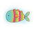 Imaginisce - Makin&#039; Waves Collection - Snag &#039;em Acrylic Stamps - Fish