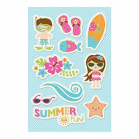 Imaginisce - Makin' Waves Collection - Canvas Stickers - Summer Fun