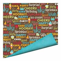 Imaginisce - Hello, Cupcake Collection - 12 x 12 Double Sided Paper with Glossy Accents - Cheers