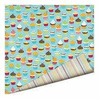 Imaginisce - Hello, Cupcake Collection - 12 x 12 Double Sided Paper with Glossy Accents - Birthday Hooray