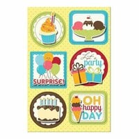 Imaginisce - Hello, Cupcake Collection - Sticker Stacker - 3 Dimensional Stickers with Glossy Accents - Surprise