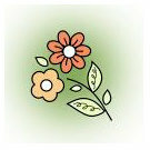 Imaginisce - Twitterpated Collection - Snag 'em Acrylic Stamp - Wildflowers