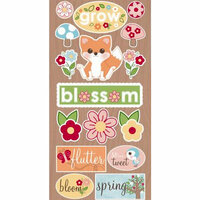 Imaginisce - Twitterpated Collection - Chipboard Stickers - Foxy and Friends