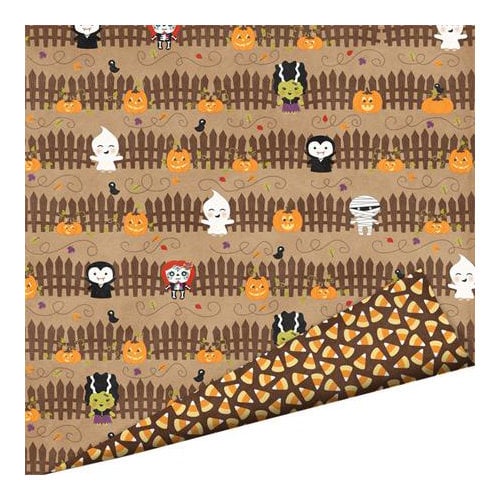 Imaginisce - Monster Mash Collection - Halloween - 12 x 12 Double Sided Paper with Glossy Accents - Spook Alley