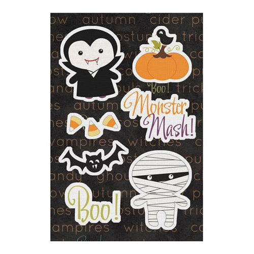 Imaginisce - Monster Mash Collection - Halloween - Canvas Stickers - Fright Night