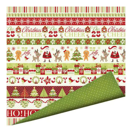 Imaginisce - Christmas Cheer Collection - 12 x 12 Double Sided Paper with Glossy Accents - Christmas Joy