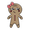 Imaginisce - Christmas Cheer Collection - Snag 'em Acrylic Stamps - Gingerbread Girl