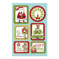 Imaginisce - Christmas Cheer Collection - Sticker Stacker - 3 Dimensional Stickers with Glossy Accents - Gift Giving