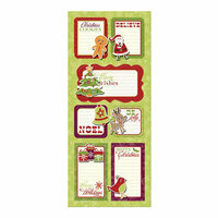 Imaginisce - Christmas Cheer Collection - Sticker Stacker - 3 Dimensional Stickers with Glossy Accents - Happy Holidays