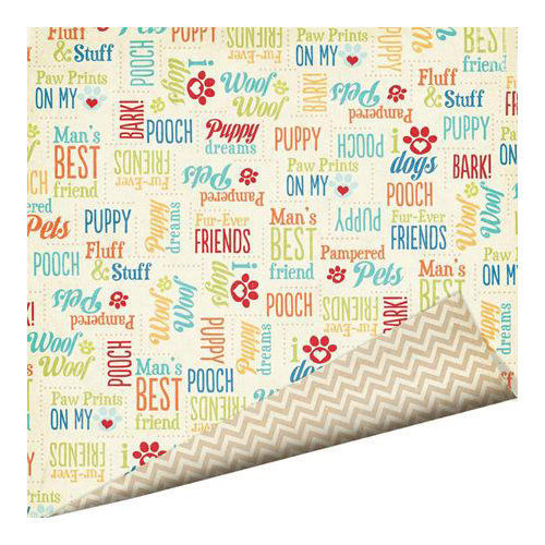 Imaginisce - Good Dog Collection - 12 x 12 Double Sided Paper - Dog Speak