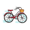 Imaginisce - Childhood Memories Collection - Snag 'em Acrylic Stamps - Bike