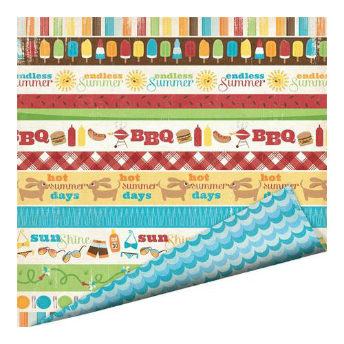 Imaginisce - Endless Summer Collection - 12 x 12 Double Sided Paper - Summer Picnic
