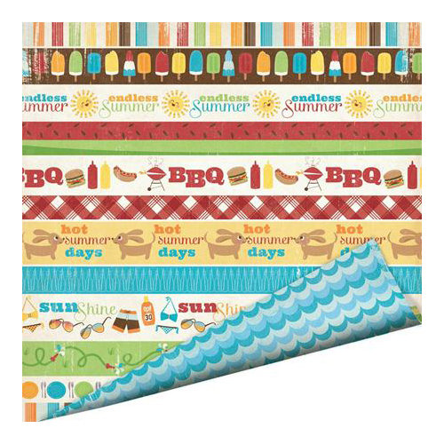 Imaginisce - Endless Summer Collection - 12 x 12 Double Sided Paper - Summer Picnic