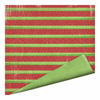 Imaginisce - Endless Summer Collection - 12 x 12 Double Sided Paper - Watermelon