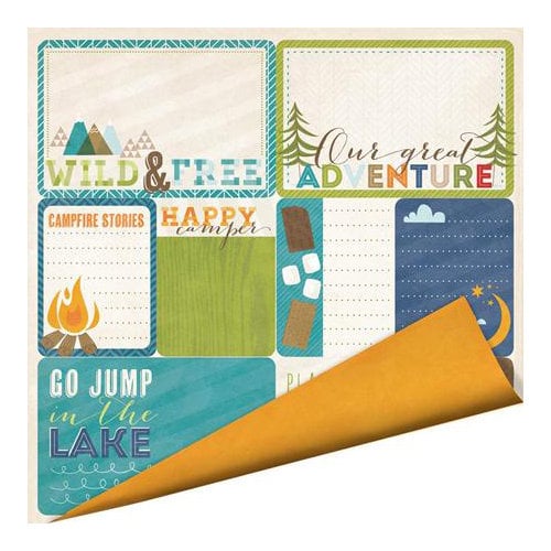 Imaginisce - Outdoor Adventure Collection - 12 x 12 Double Sided Paper - Campfire Stories